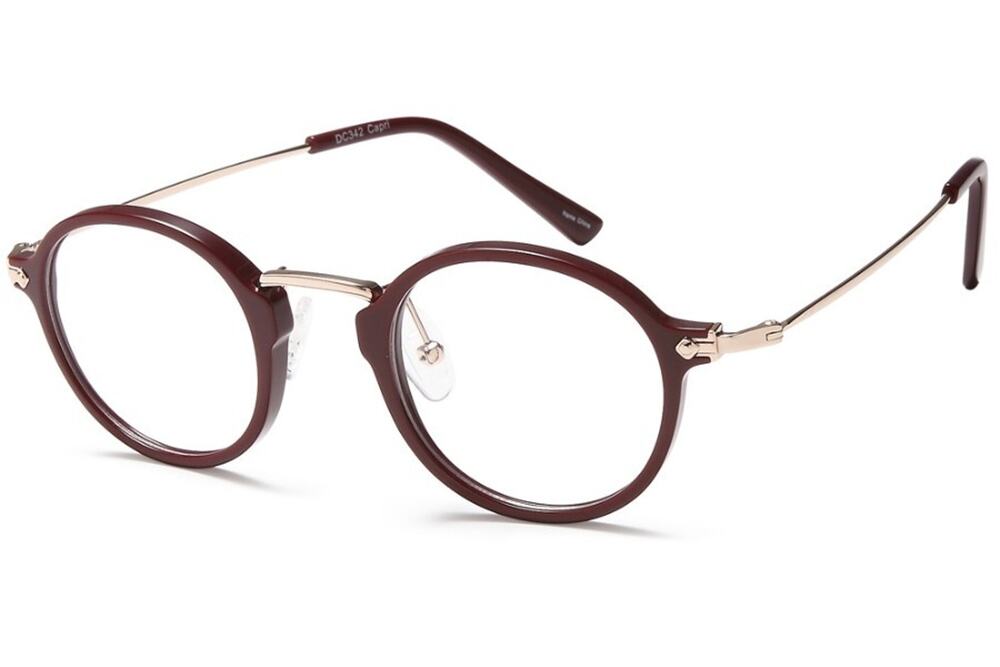 CAPRI DC342 BURGUNDY EYEGLASSES FRAMES 43-23-140 AUTHENTIC RX READY